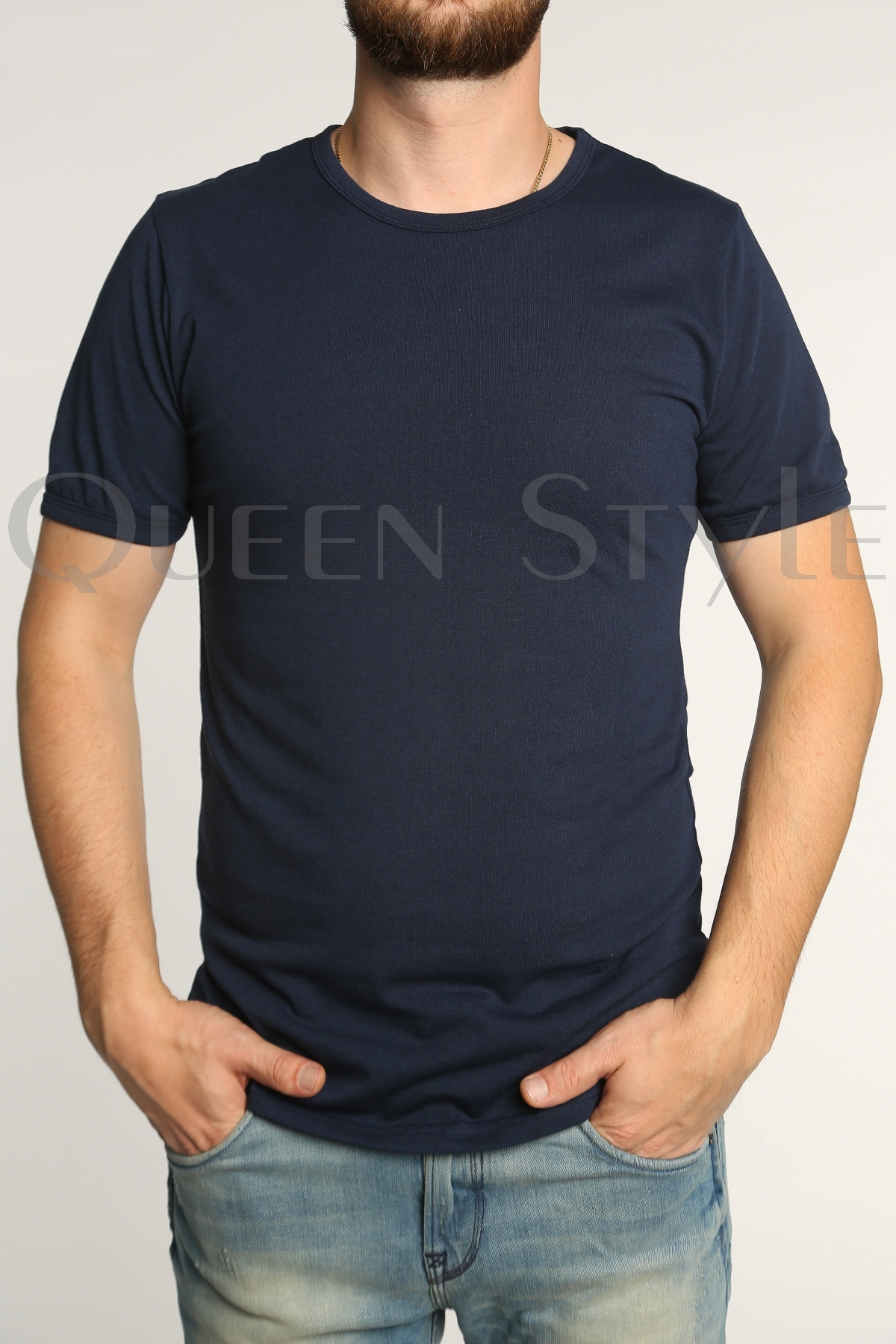 Купить Синяя мужская футболка 54801 от компании Queen Style